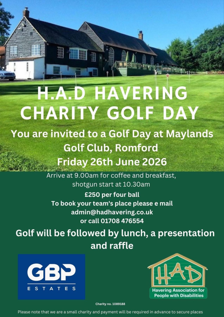 H.A.D. Havering Announce Charity Golf Day